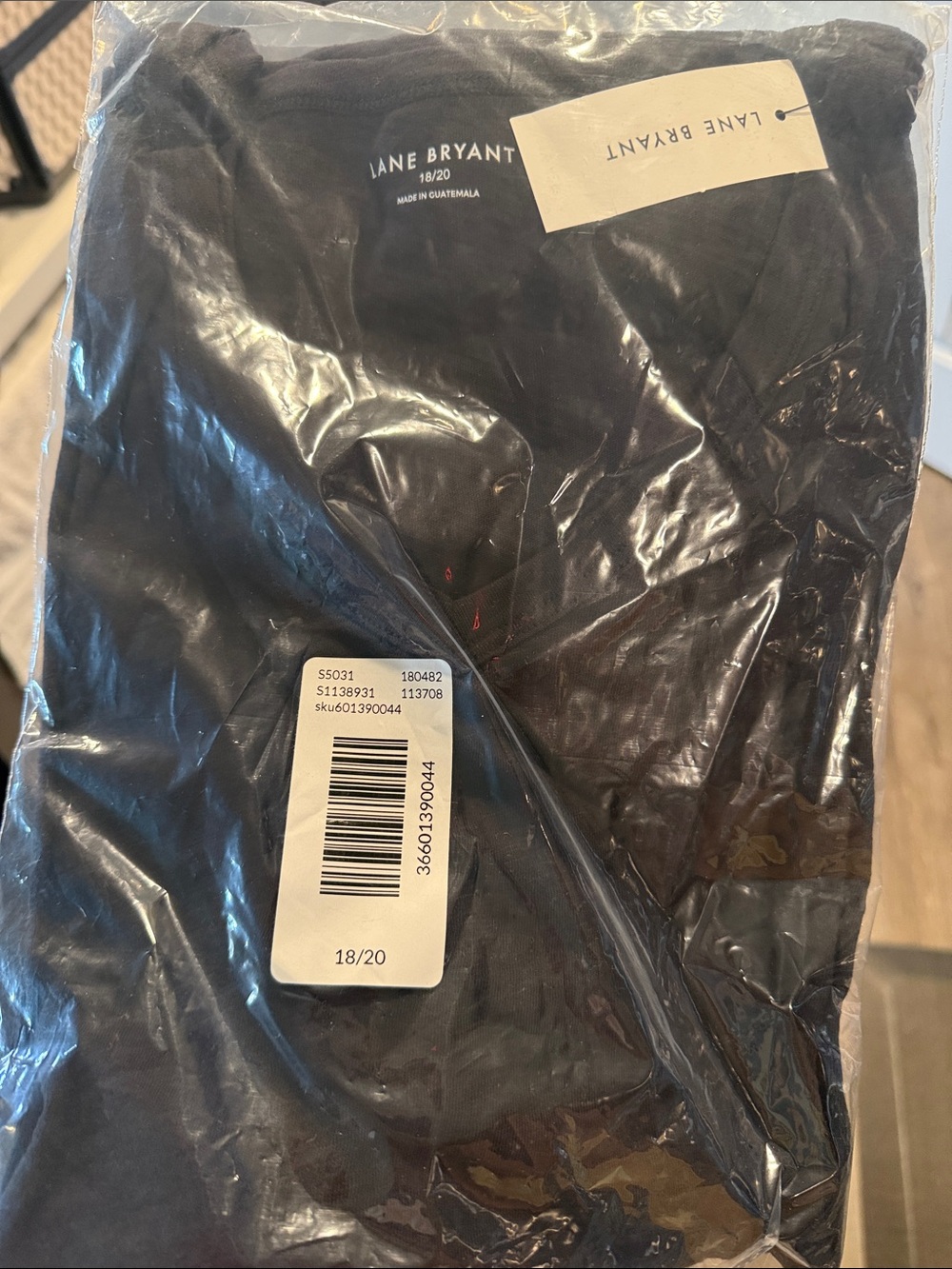 Lane Bryant Black Shirt - Solid Black Everyday Top